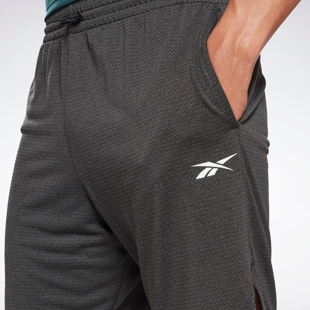 Reebok Workout Ready Mélange Shorts Czarne | FUNE-78014