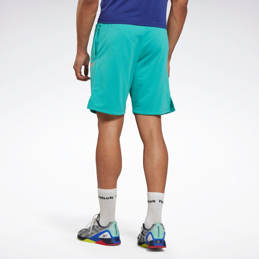 Reebok Workout Ready Mélange Shorts Semi Classic Teal | ZIVF-06851