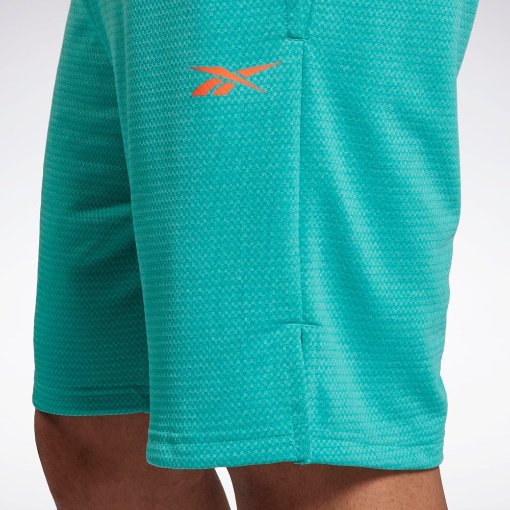 Reebok Workout Ready Mélange Shorts Semi Classic Teal | ZIVF-06851