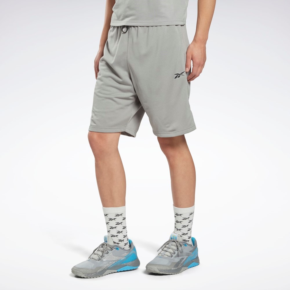 Reebok Workout Ready Mélange Shorts Szare | YGNT-49615