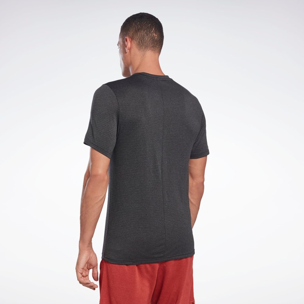 Reebok Workout Ready Mélange T-Shirt Czarne | UAFS-90563