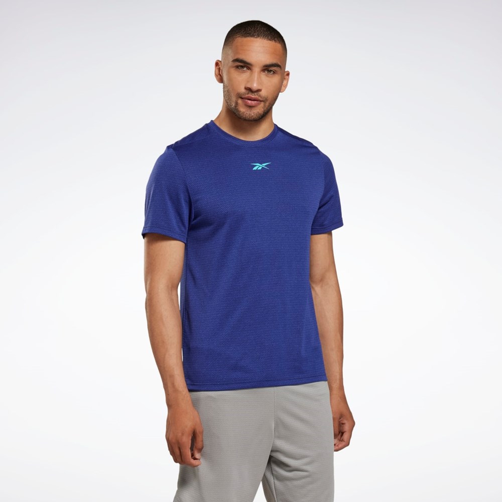 Reebok Workout Ready Mélange T-Shirt Fioletowe | CERO-64871