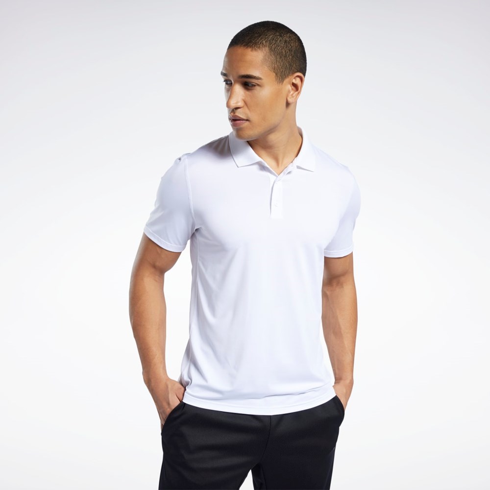 Reebok Workout Ready Polo Shirt Białe | RVKW-80719