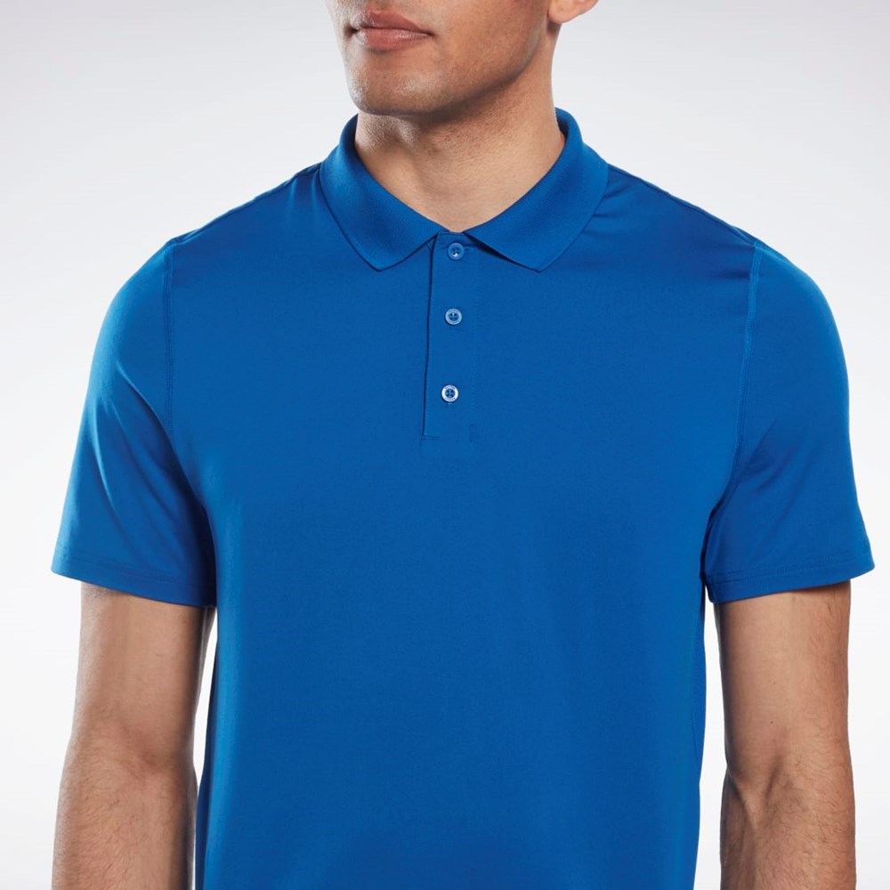 Reebok Workout Ready Polo Shirt Niebieskie | LNBP-51460