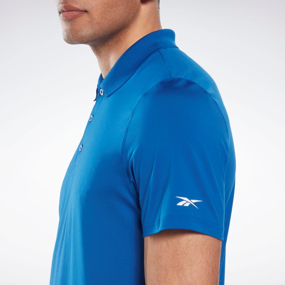 Reebok Workout Ready Polo Shirt Niebieskie | LNBP-51460