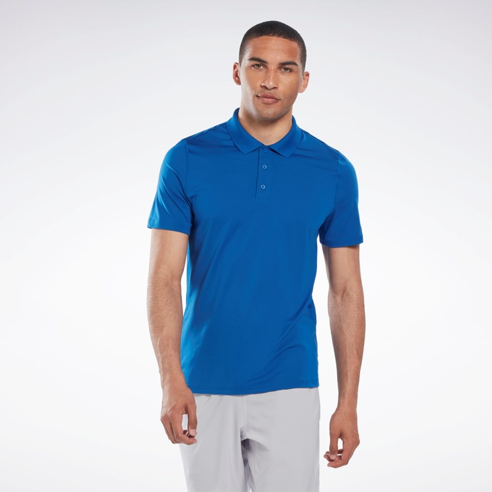 Reebok Workout Ready Polo Shirt Niebieskie | LNBP-51460