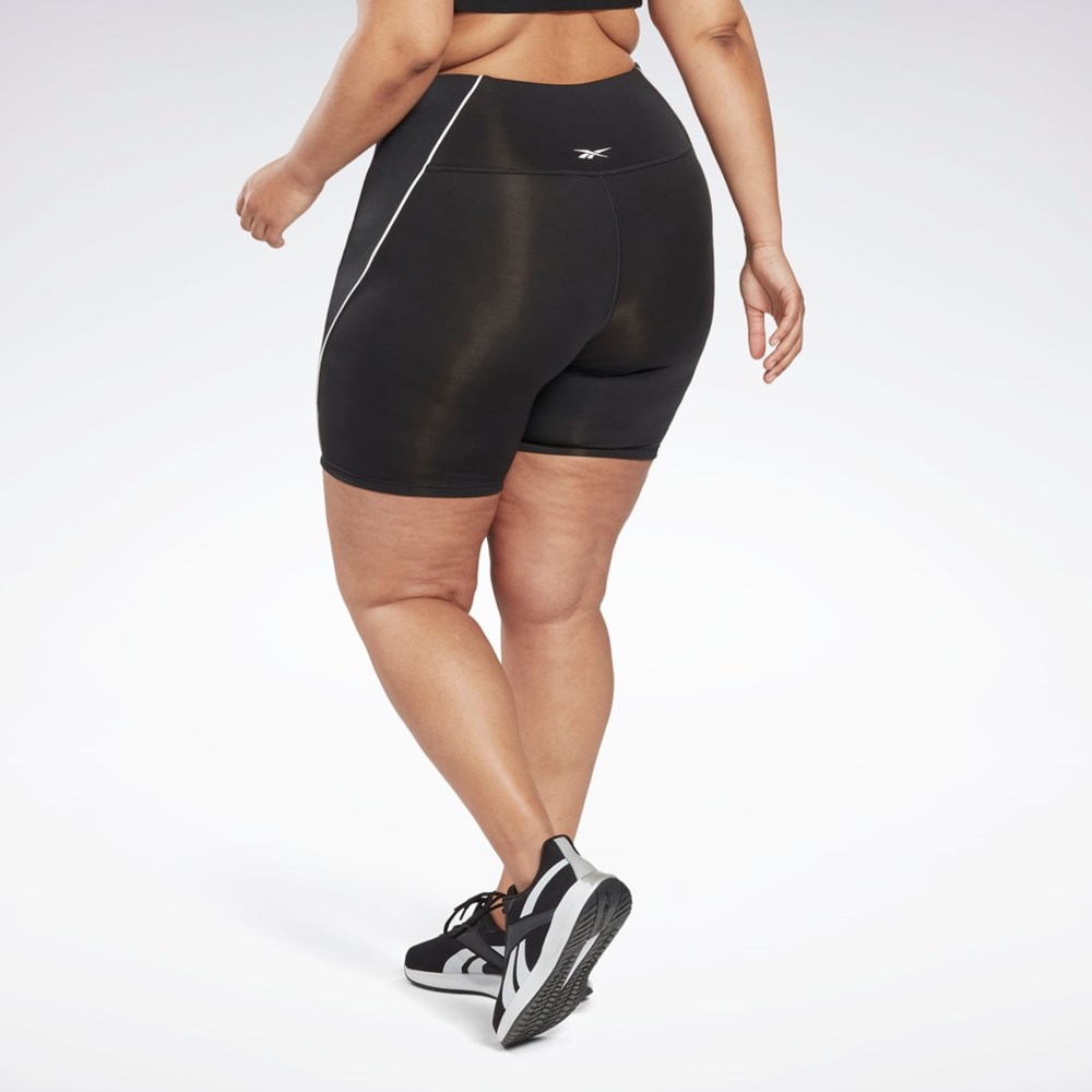 Reebok Workout Ready Poly Shorts (Plus Size) Czarne | MXAW-91532