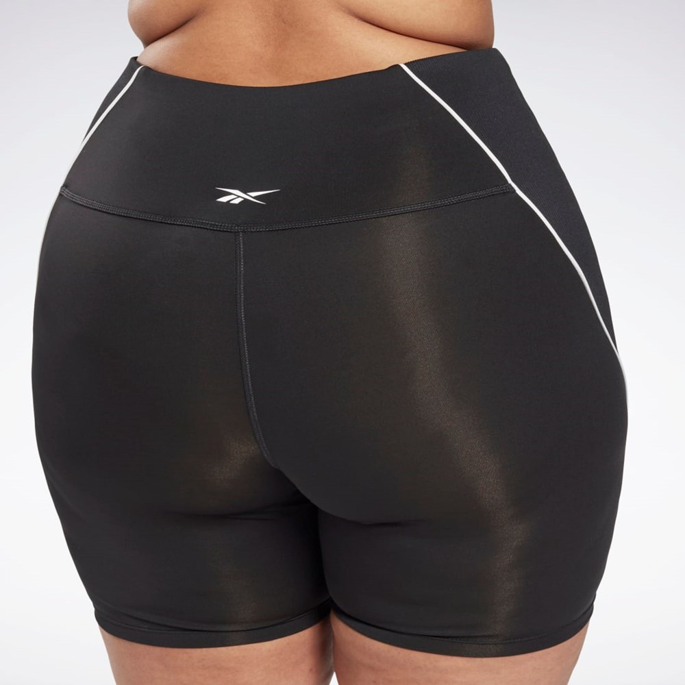 Reebok Workout Ready Poly Shorts (Plus Size) Czarne | MXAW-91532