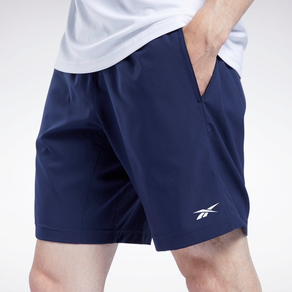 Reebok Workout Ready Shorts Granatowe | XZVL-39261