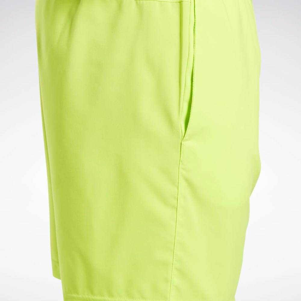 Reebok Workout Ready Shorts Żółte | MDVI-23568