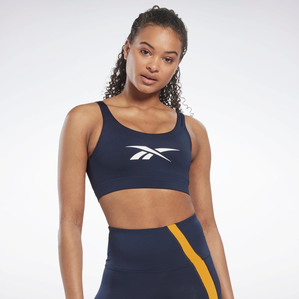 Reebok Workout Ready Sports Bra Granatowe | CNSV-24310