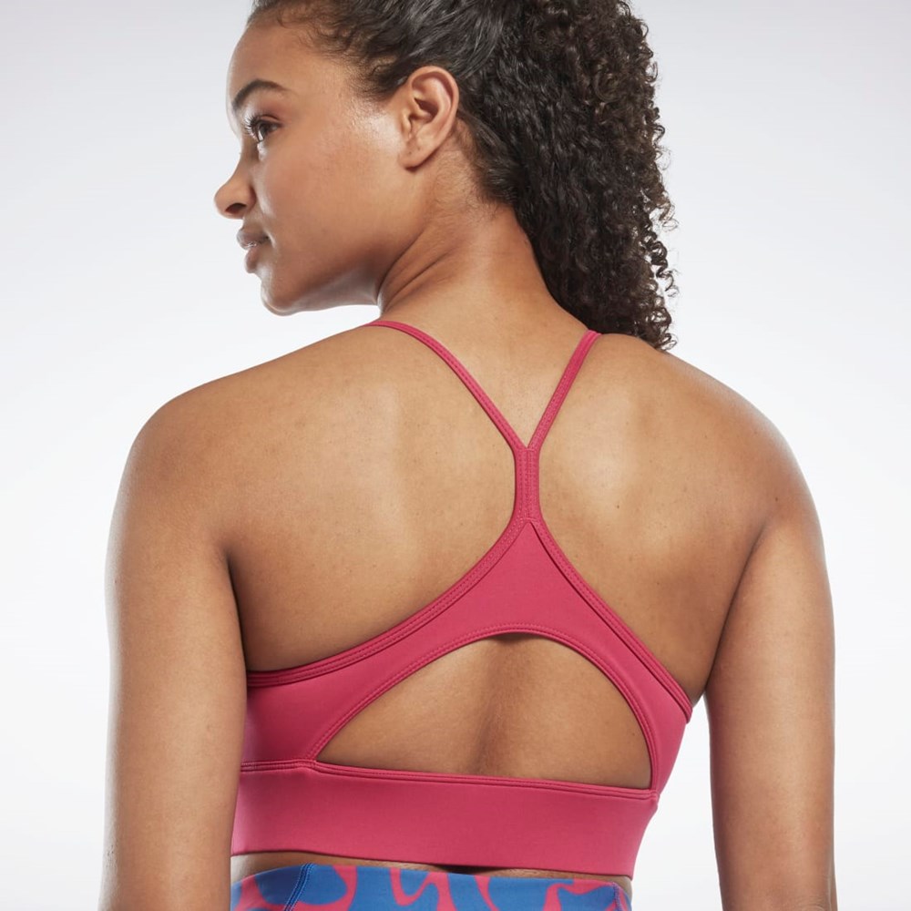 Reebok Workout Ready Sports Bra Różowe | JRMI-65389