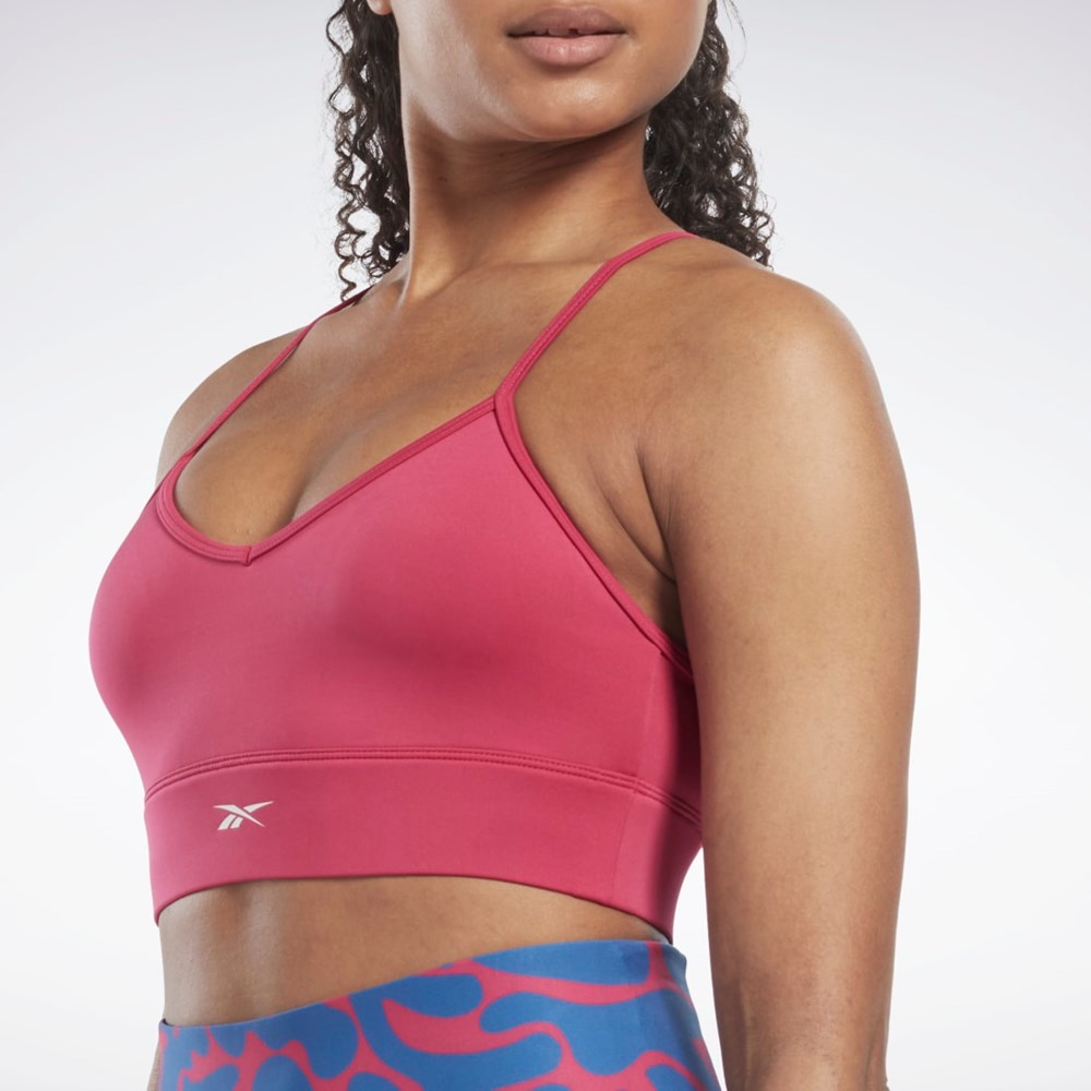 Reebok Workout Ready Sports Bra Różowe | JRMI-65389