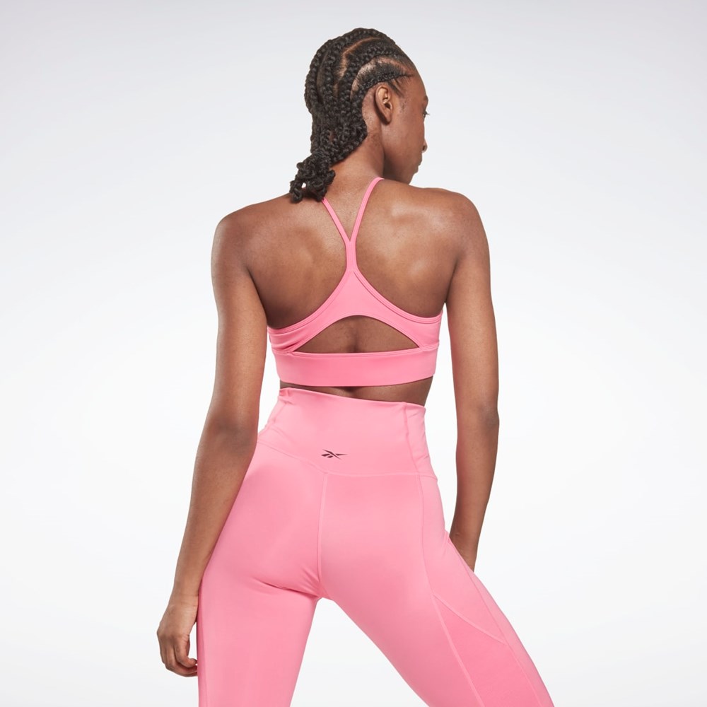 Reebok Workout Ready Sports Bra Różowe | QOTX-59643