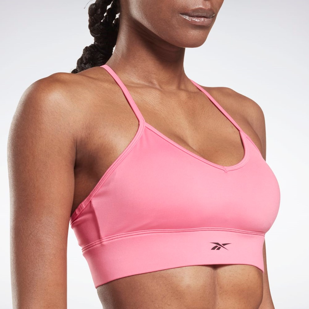 Reebok Workout Ready Sports Bra Różowe | QOTX-59643