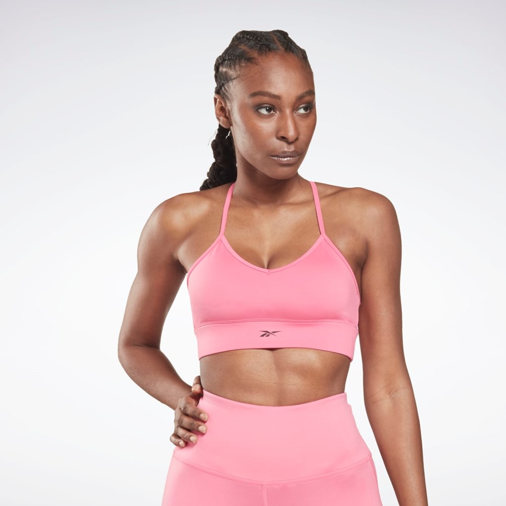 Reebok Workout Ready Sports Bra Różowe | QOTX-59643