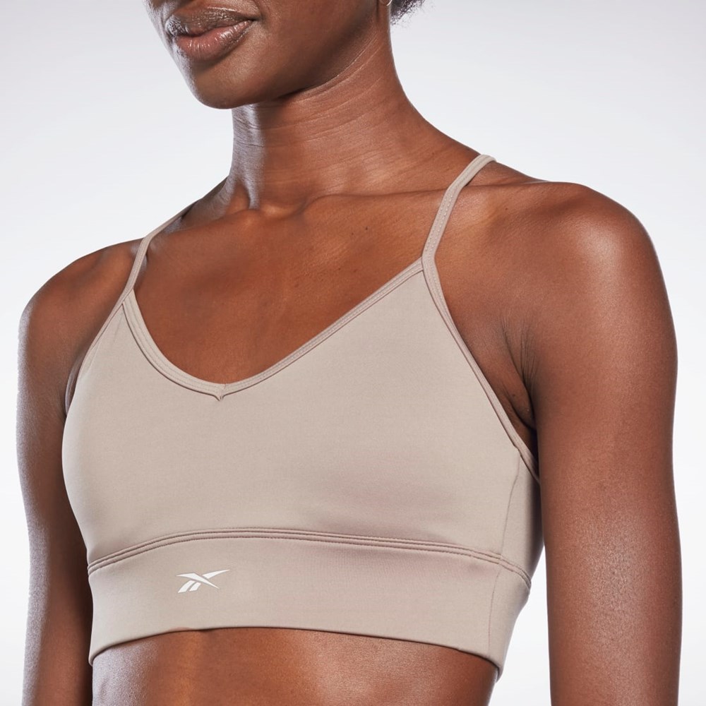 Reebok Workout Ready Sports Bra Szare | EBNC-63204