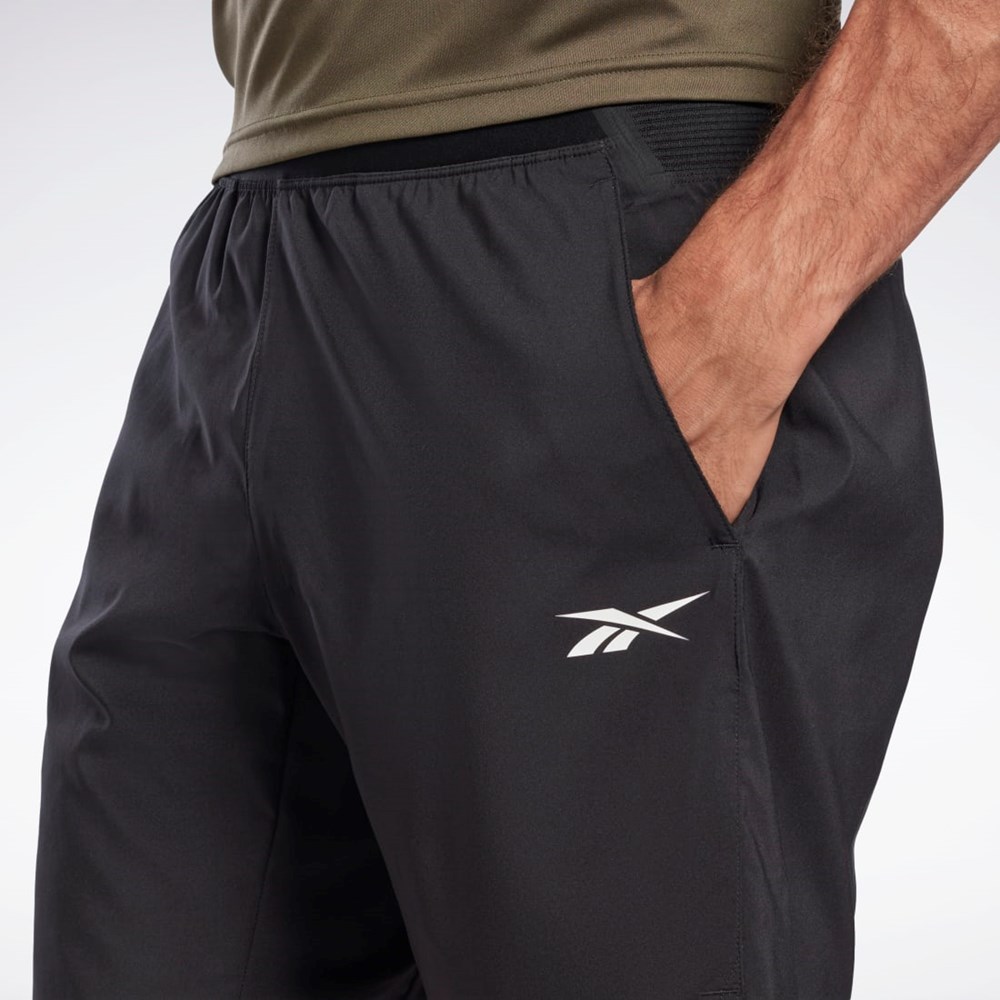 Reebok Workout Ready Strength Shorts Czarne | QTDH-19246