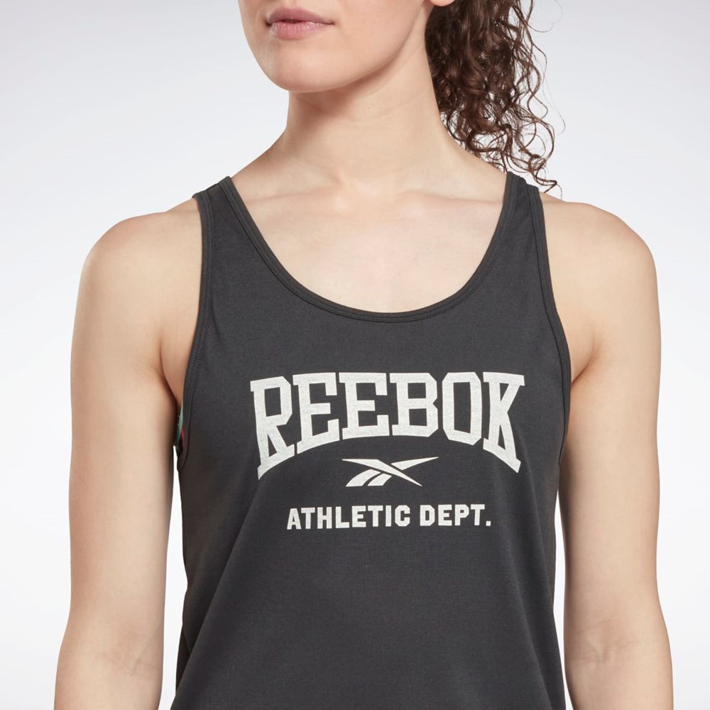 Reebok Workout Ready Supremium Grafiką Tank Top Czarne | BDRQ-43689