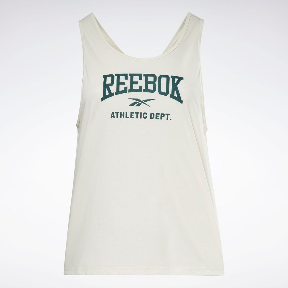 Reebok Workout Ready Supremium Grafiką Tank Top (Plus Size) Białe | CJET-85264