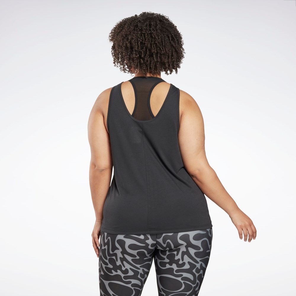 Reebok Workout Ready Supremium Grafiką Tank Top (Plus Size) Czarne | JMEY-62015