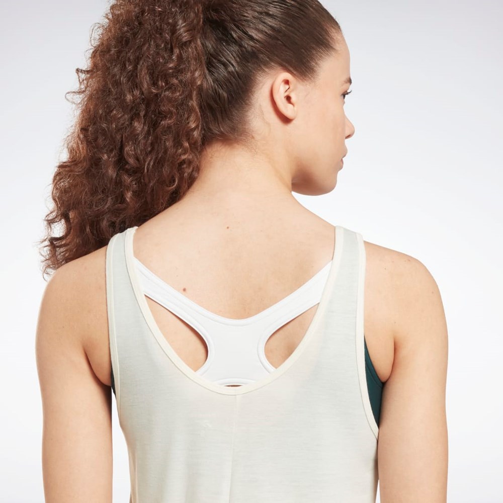 Reebok Workout Ready Supremium Grafiką Tank Top Białe | OQAS-19268