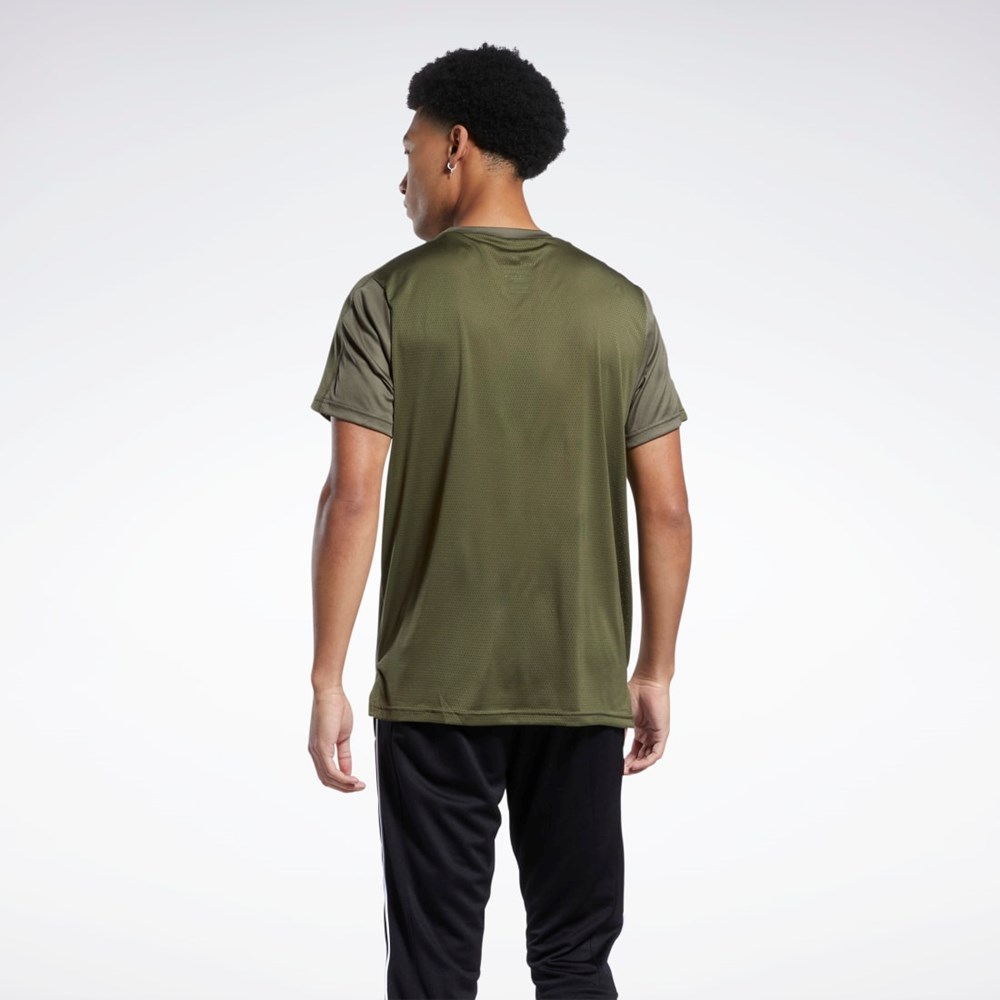 Reebok Workout Ready Tech T-Shirt Zielone | UNSM-86517