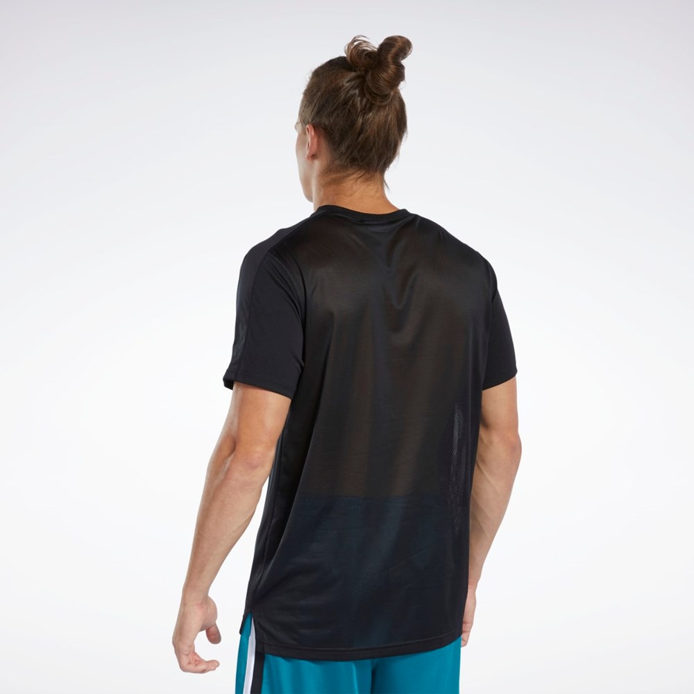 Reebok Workout Ready Tech Tee Czarne | SHMF-01869