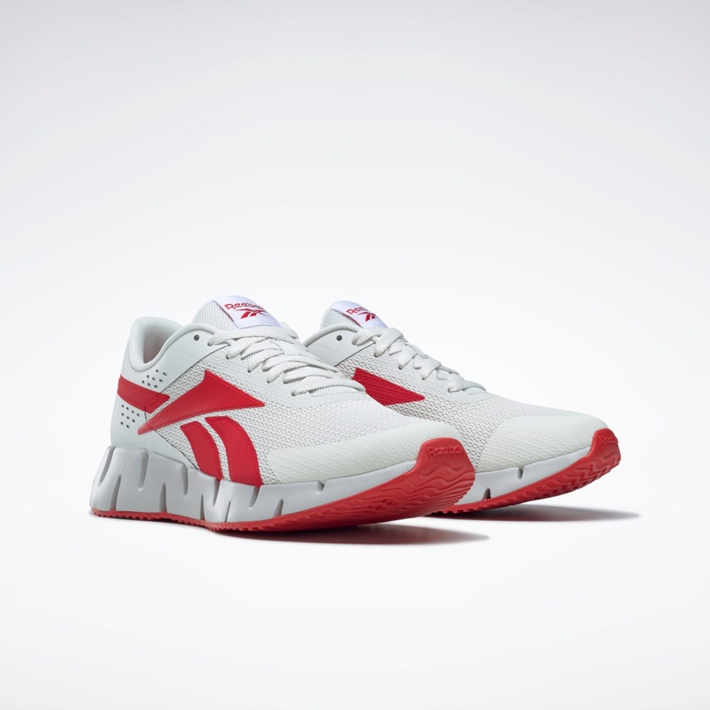 Reebok Zig Dynamica 2 Shoes Szare Czerwone Szare | HIMR-73160